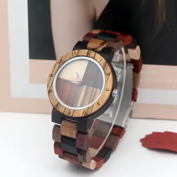 Chic Vintage Inspired Women Wooden Quartz Watch - Image 5