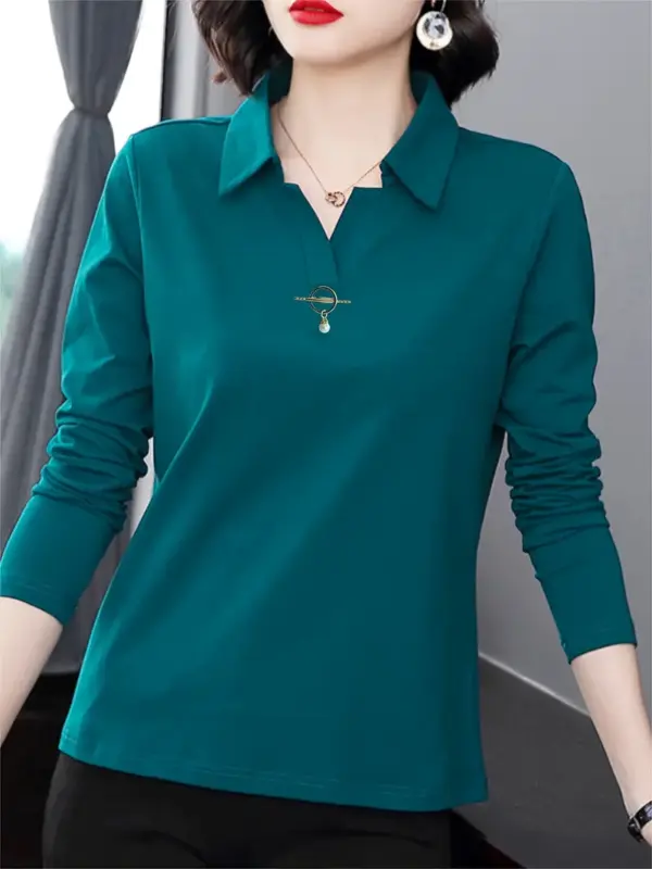 Solid Color Collared Tshirt