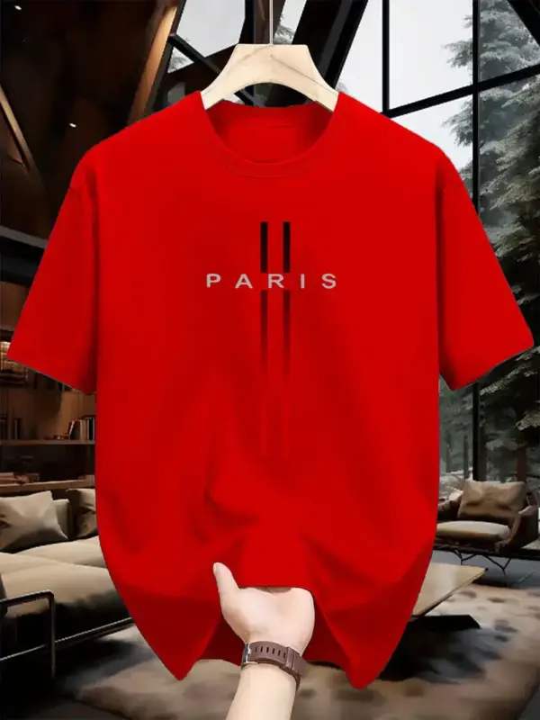 Paris Color Vertical Stripes T Shirt