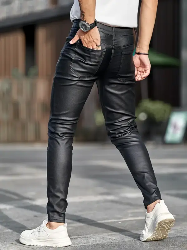 Men Casual High Stretch Jeans - Image 4