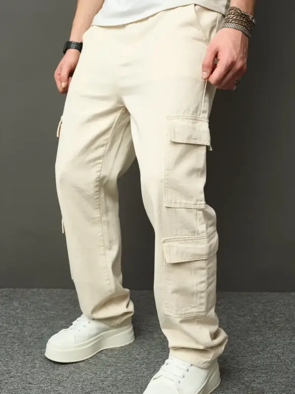 Men High Street Cotton Blend Straight Leg Jeans - Image 2