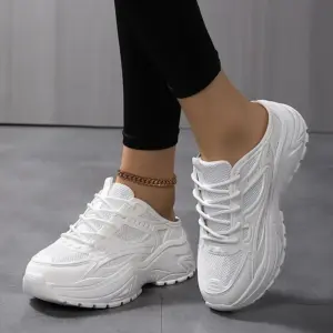 Breathable Mesh Womens Mule Sneakers