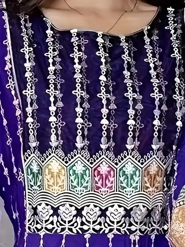 Boho Chic Embroidered Maxi Dress - Image 5