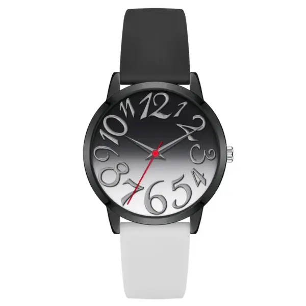 Bisley Black White Silicone Strap Watch - Image 6