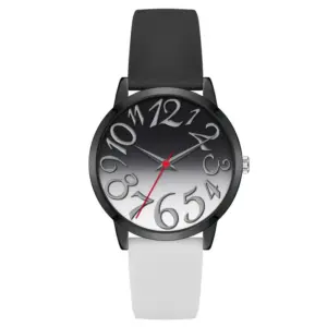 Bisley Black White Silicone Strap Watch