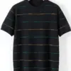 Men Fashion Crew Neck Striped T Shirt