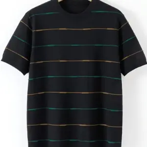 Men Fashion Crew Neck Striped T Shirt