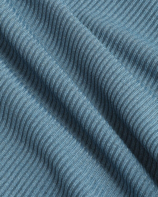 Contrast Trim Blue And White Top - Image 4