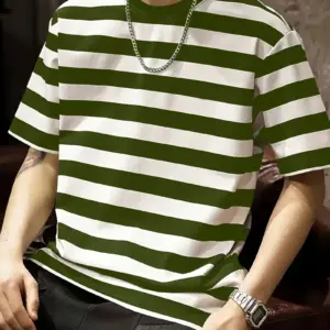 Men Ultra Soft Striped Casual T Shirt