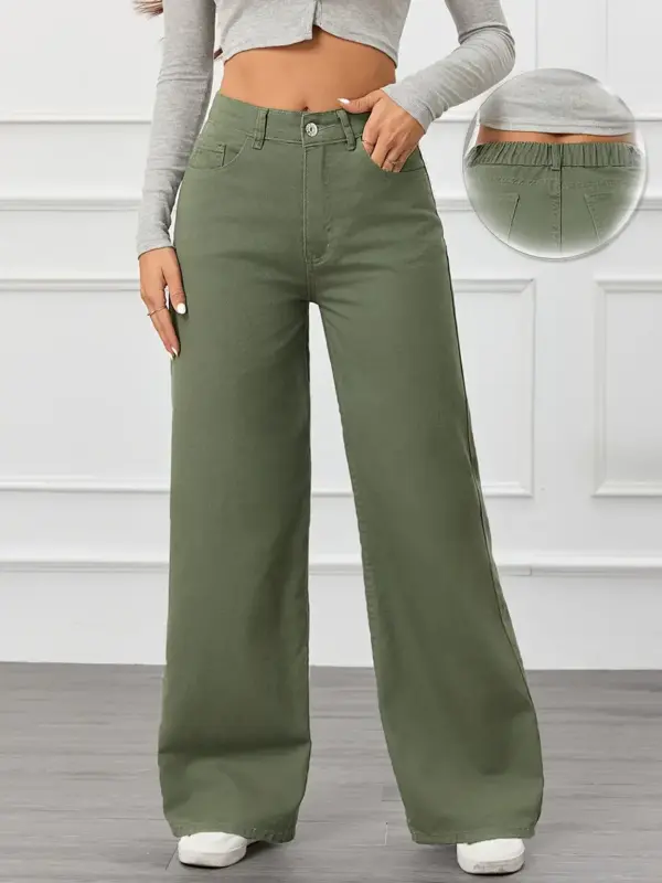 High Waist Relaxed Fit Wide Jeans for Women - Image 5