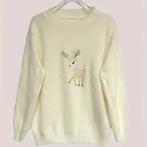 Deer Pattern Mock Neck Tshirt