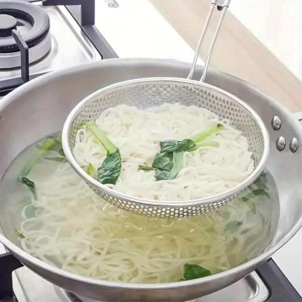 Stainless Steel Colander With Wooden Handle - Image 3