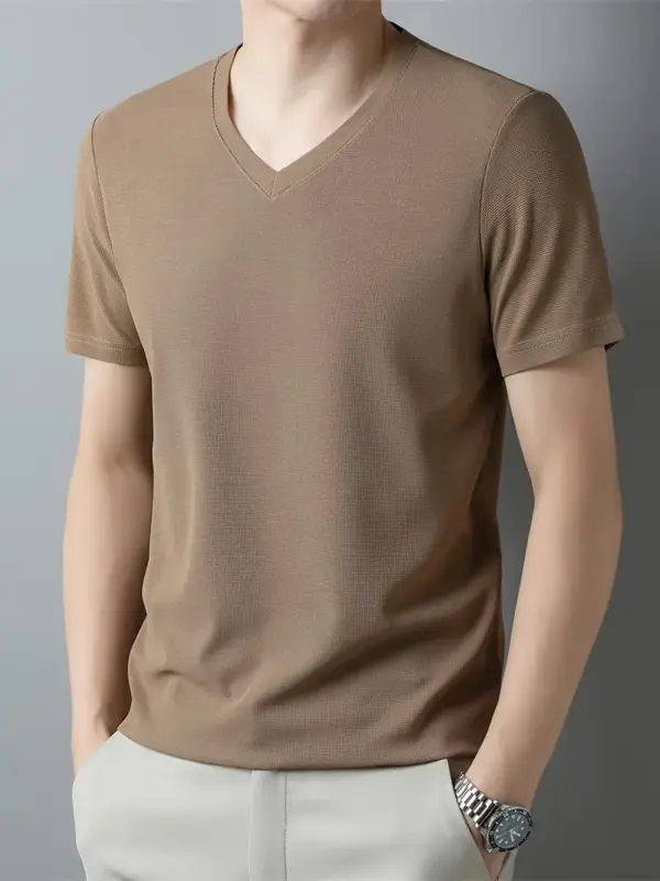 Men Solid T-Shirt - Image 2