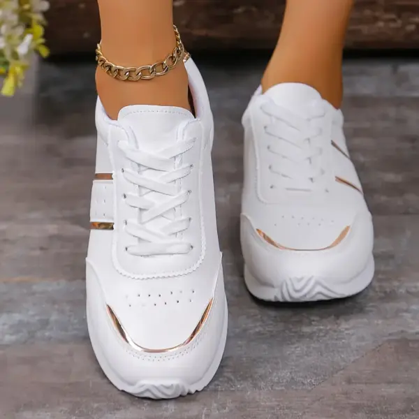 Comfortable Women Low Top Flat Sneakers - Image 2