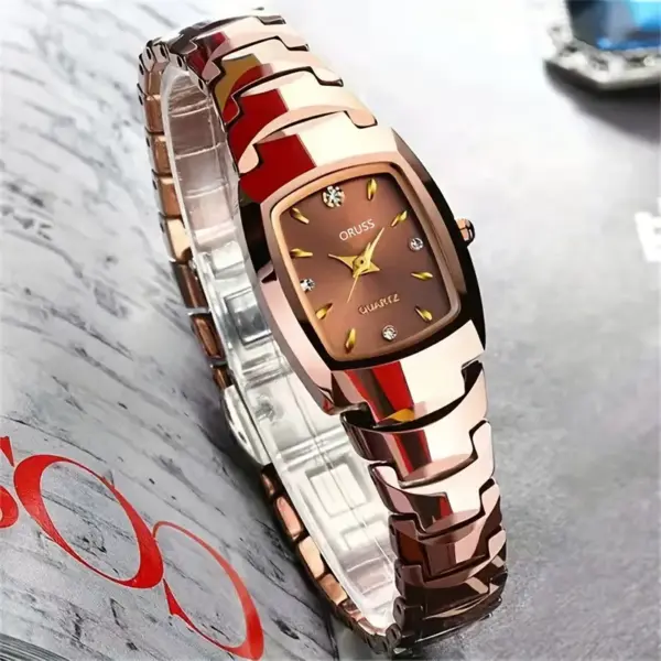 Luxury Rhinestone Decor Quartz Watch - Image 3