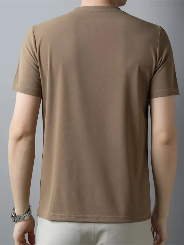 Men Solid T-Shirt - Image 3