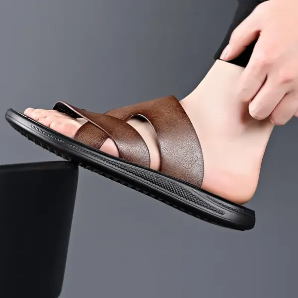 Comfy Non Slip Mens Open Toe Breathable Flip Flops - Image 2