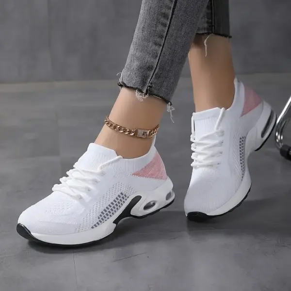 Women Breathable Knitted Sock Sneakers - Image 4