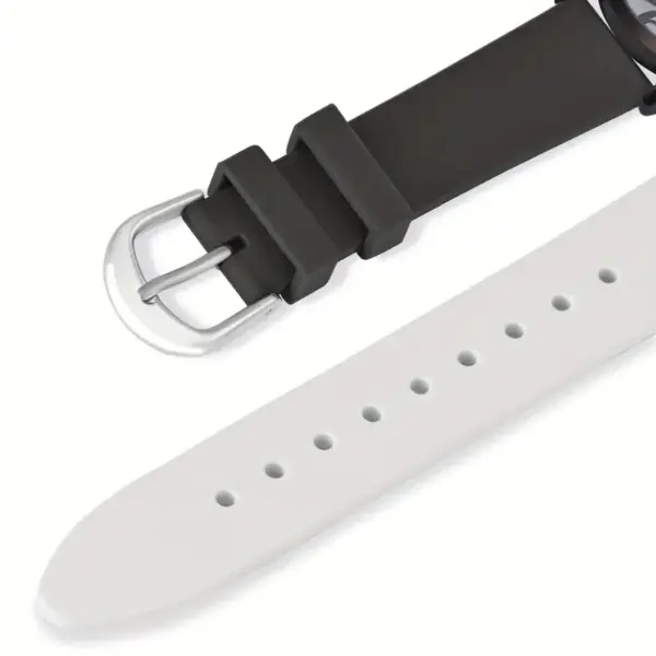 Bisley Black White Silicone Strap Watch - Image 4