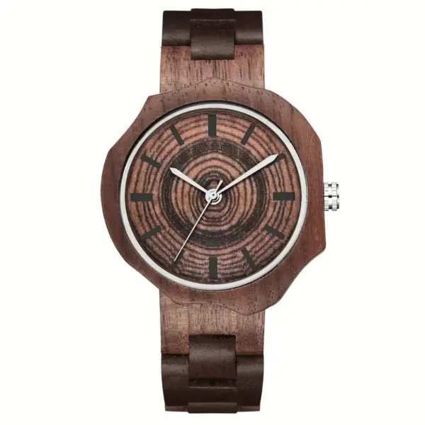 Fashionable Wooden Women Quartz Wrist Watch - Image 3