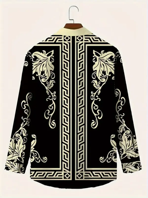 Plus Size Men Long Sleeve Shirt - Image 2