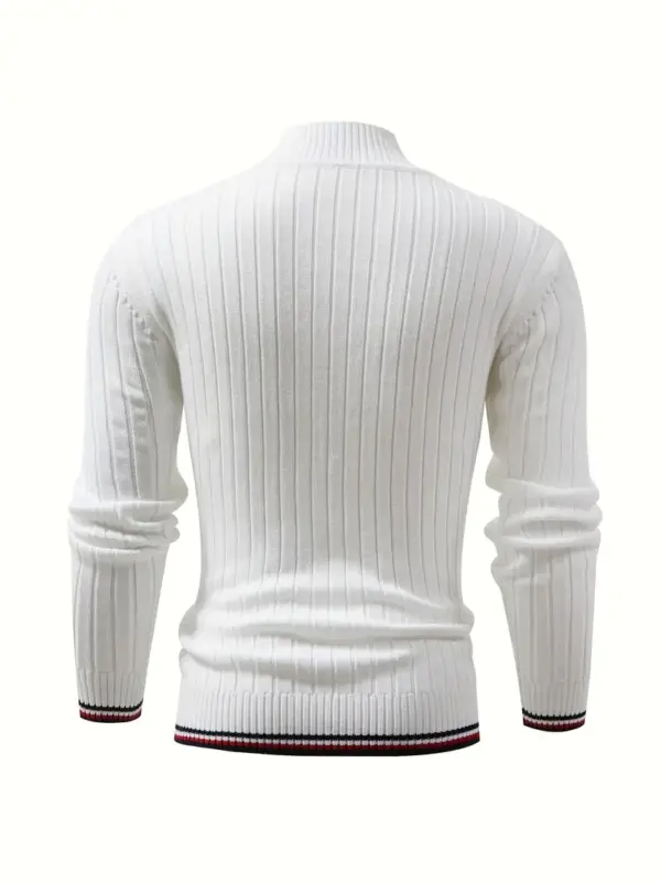 Men Thermal Underwear Tops Striped Polyester - Image 2